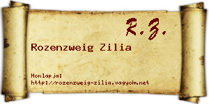 Rozenzweig Zilia névjegykártya